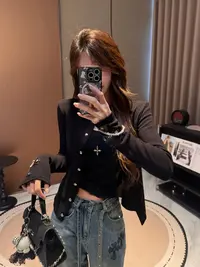 李馨儿【皮皮虾】显瘦气质琥珀流光宽松百搭开衫秋冬毛衣针织