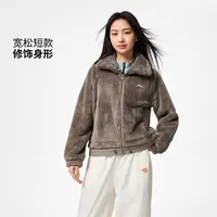 李宁外套女士25新品加绒保暖女装秋冬穿搭百搭运动服AFDVE80