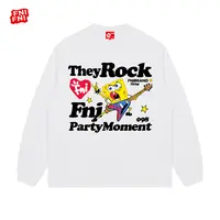 FNI红标（海绵小子）纯棉T恤男女同款美式圆领长袖上衣秋冬新款工艺