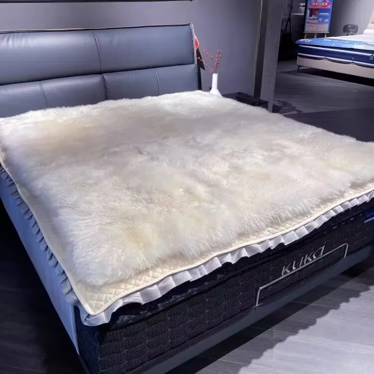 双人羊皮家用褥子床垫毛毯床毯真皮真毛羊皮毛一体加厚保暖垫子