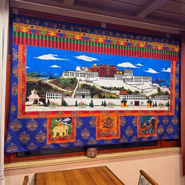 藏式布艺挂布画客厅卧室名族风装饰挂布墙布门帘