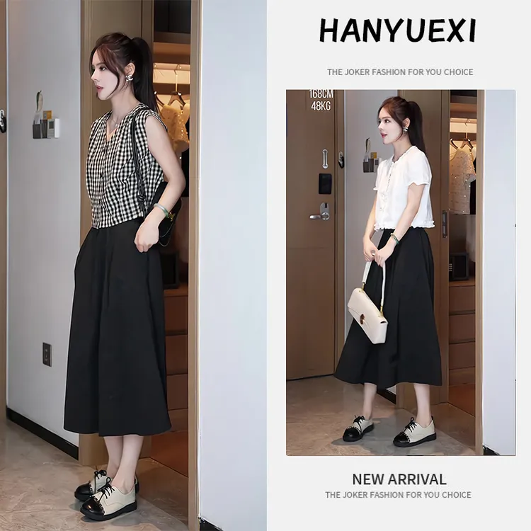 夏季一整套女装2025年新款韩版减龄时尚气质短袖上衣半身裙两件套