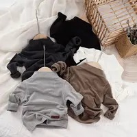 []这么好呀 秋儿童软糯弹力半高领打底衫 男女宝宝蛋白长袖T恤
