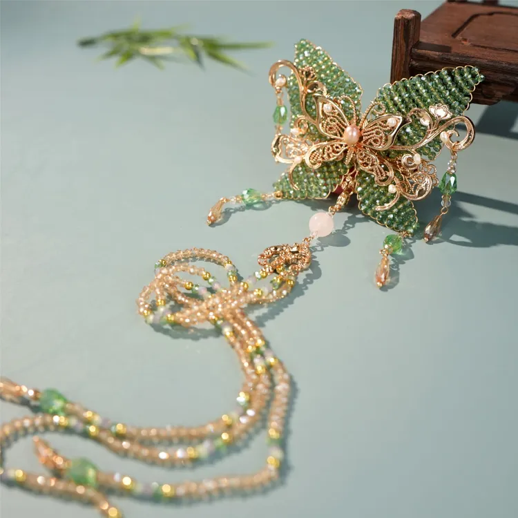 古悦倾城【星蝶发夹】古风汉服发饰