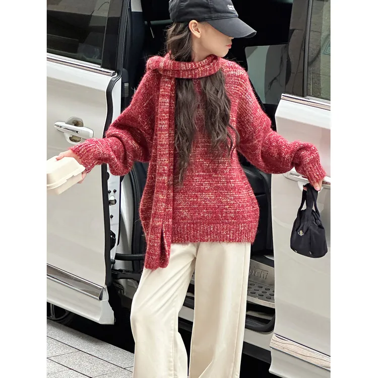 K29975孙小美渐变女童秋冬装毛衣针织衫2025新款儿童打底衫上衣服