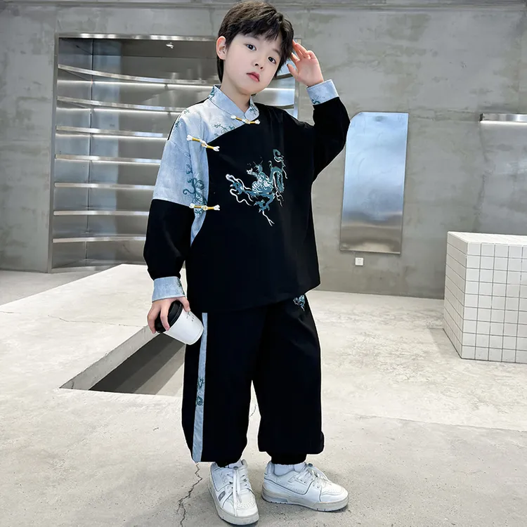 男童汉服唐装套装2025新款春装中式古装儿童男孩国风春秋款春季潮
