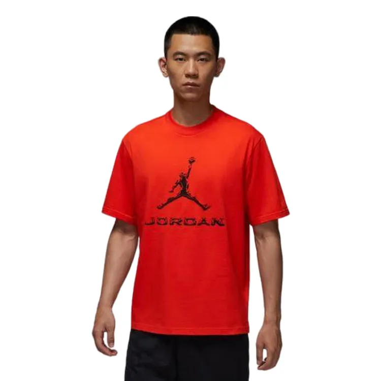 【滔搏补贴】耐克/nike男子休闲印花透气速干运动短T恤红HQ9092-891