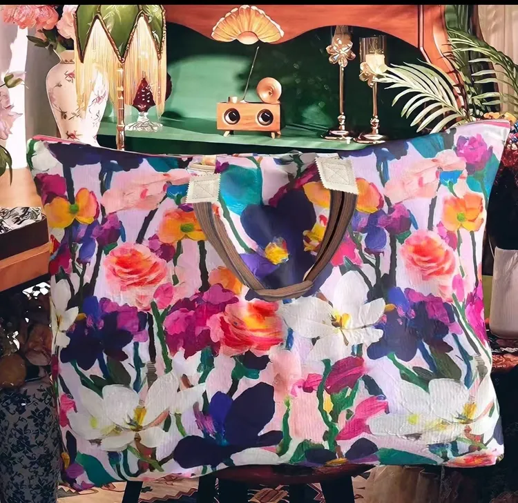 莫奈花园撞色仙子防尘收纳袋 大容量收纳整理被子收纳袋时尚户外