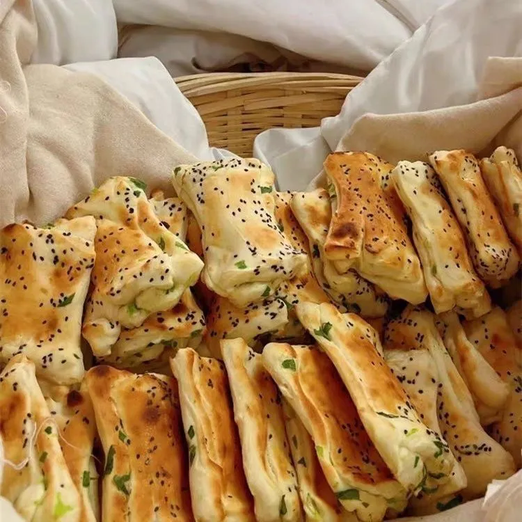 油盐葱花小饼发面烧饼徐州邳州特产潮牌锅饼转炉锅饼香软开袋即食