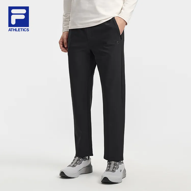 FILA斐乐男士加厚保暖高弹亲肤舒适休闲直筒运动长裤A11M611601F