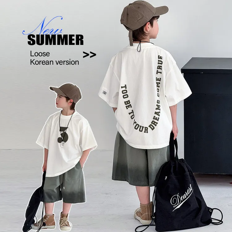 品质童装男童短袖T恤夏装2025新款中大儿童装夏季半袖潮t男孩夏款