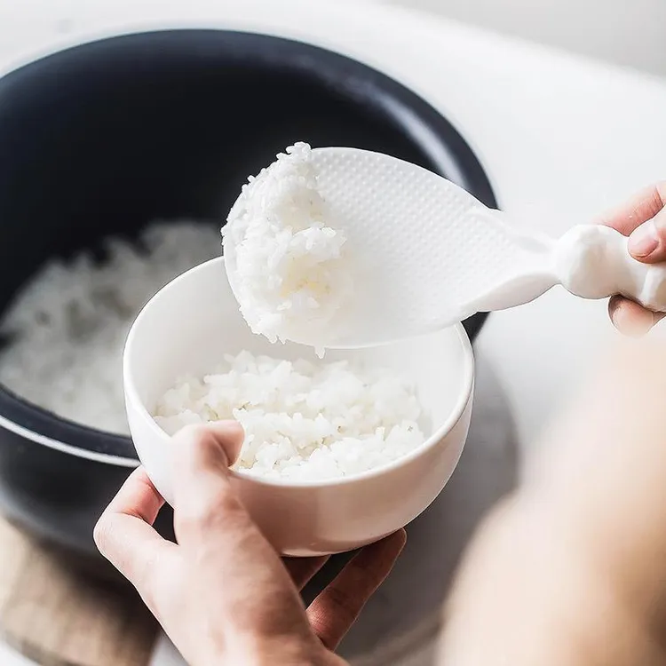 家用可立式卡通兔子米铲电饭煲盛饭勺小麦秸秆创意不粘米饭勺
