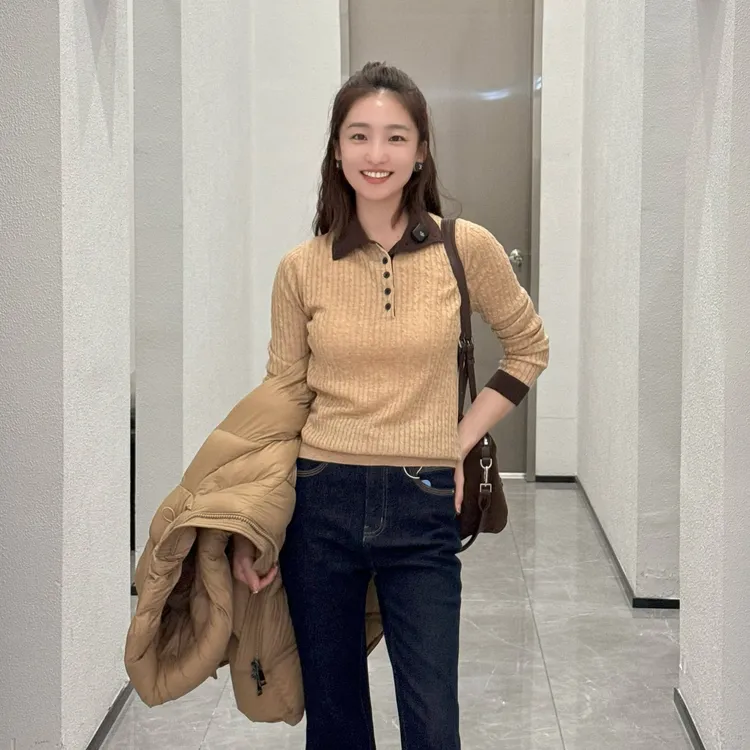 【金秋】拼接撞色长袖针织衫BM168X05284