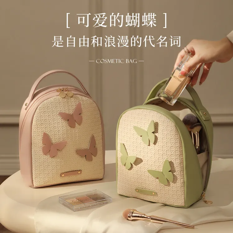 化妆包女大容量2025新款ins便携式外出分区收纳化妆刷袋超火高奢