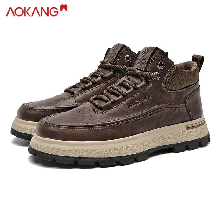Aokang/奥康2025秋冬男士运动时尚百搭潮流帅气高帮工装马丁靴