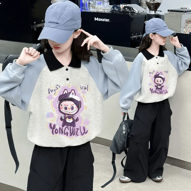 儿童秋款卫衣2025新款女童秋季洋网红休闲上衣女孩气时髦长袖衣服