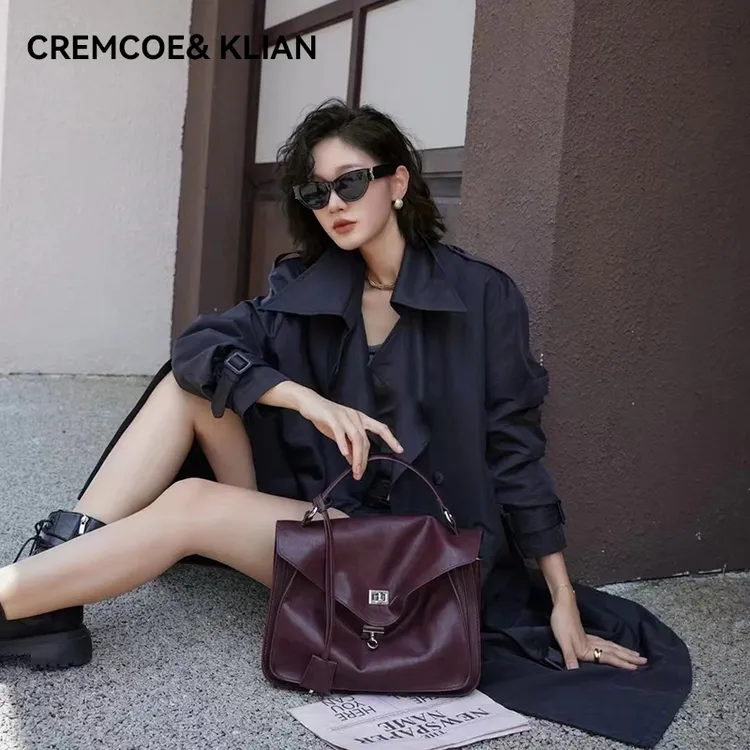 【官方正品 Cremcoe&Klian】大容量邮差包2025夏季通勤单肩斜挎女包
