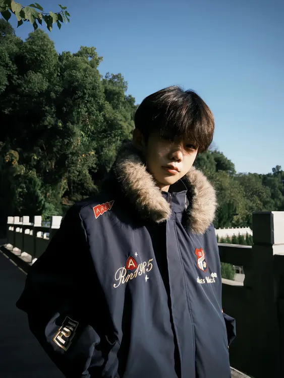 美式复古刺绣徽章座山雕棉衣外套男女冬季小众加厚保暖夹克