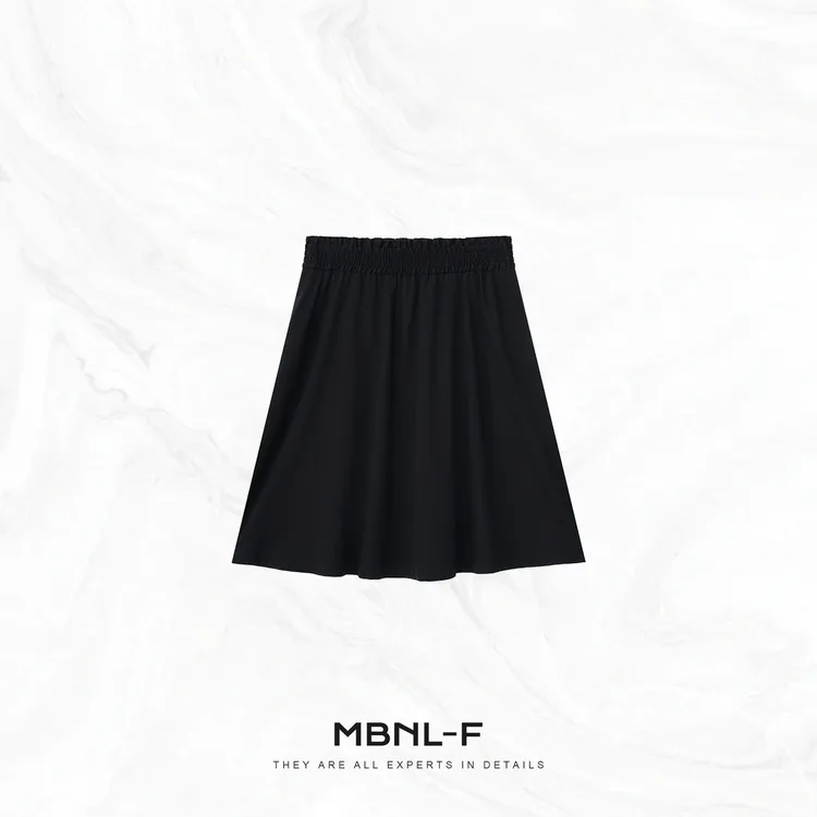 MBNL-F”灵地思羊毛“ 桑蚕丝羊毛混纺松紧腰半身裙 秦磊XM-XQZ114
