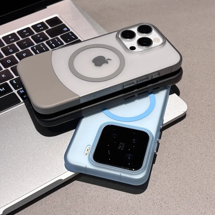 飞虎胜磨砂上下拼接磁吸壳适用苹果16promax手机壳华为P70小米15