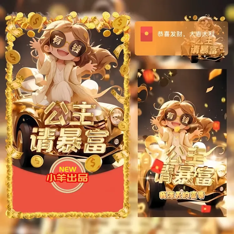 【公主请暴富】红包封面音乐情侣告白皮肤仪式感序列号