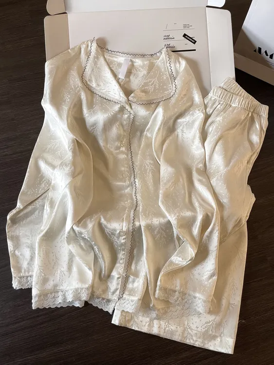 【DMXJ大梦想家】甜美高级感植物印花睡衣女夏季新款宽松家居服套装