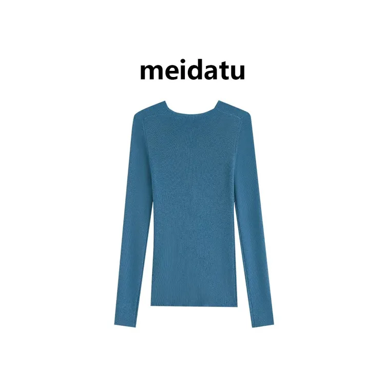 美哒兔（基础好穿）超舒适柔软修身圆领上衣（小个子版）CM632-5