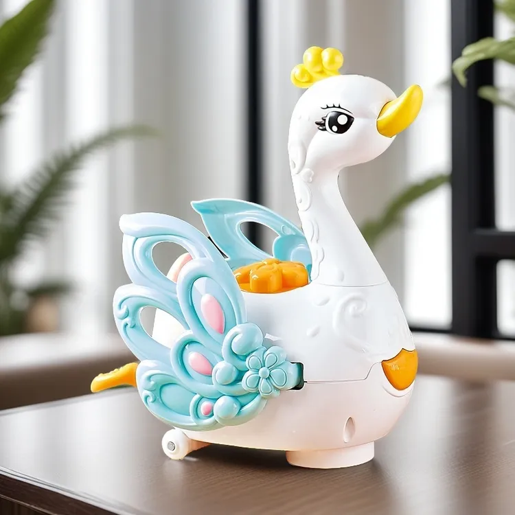 会走路生蛋下蛋的小天鹅电动万向儿童宝宝婴儿宝生日六一玩具礼物
