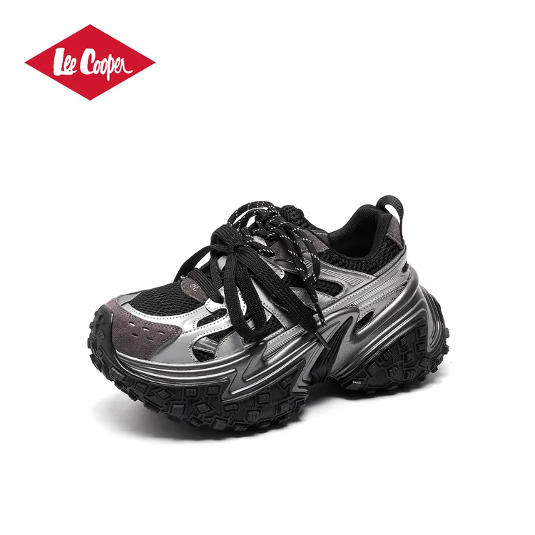 LEE COOPER25款潮流秋东季加绒中跟厚底系带鞋子女款爆款2025新款