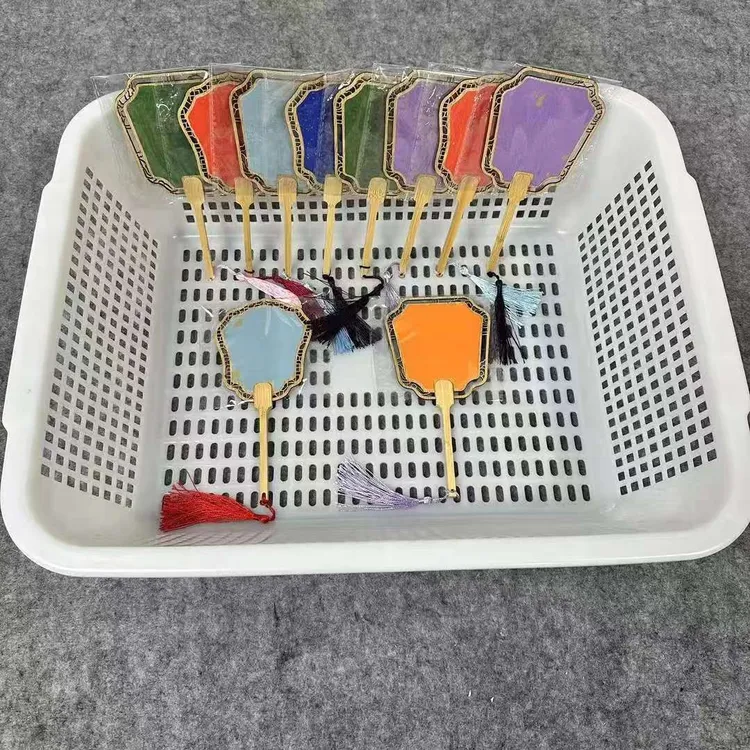 【书心工厂】厂家直销福利【到手十把迷你木制鎏金小团扇】【款式不挑】