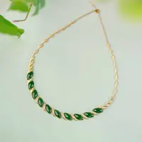 金枝玉叶/18K金碧玉项链