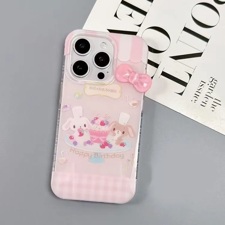 蛋糕美乐蒂适用苹果16Promax手机壳iPhone13保护套15大孔14少女粉
