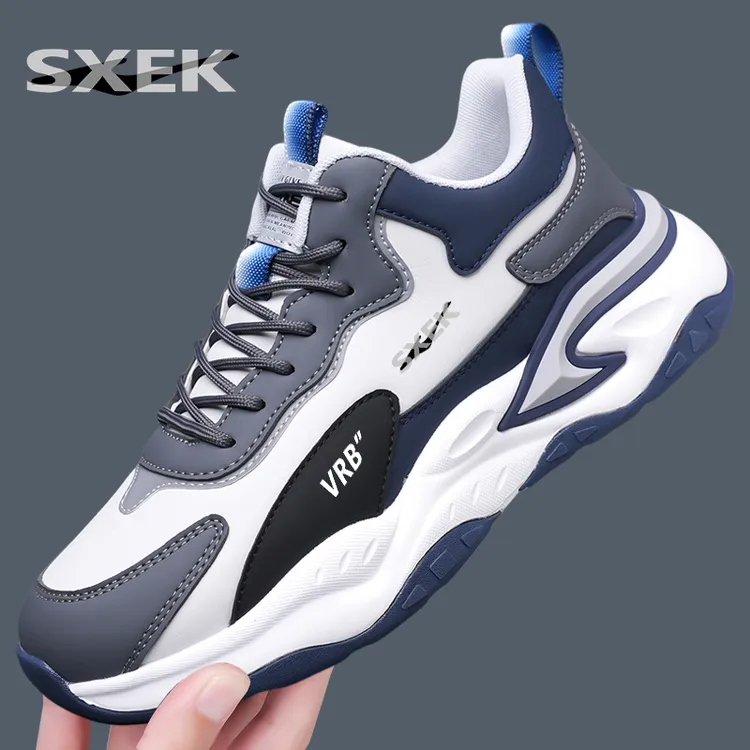 西弗尔克运动鞋男2025秋冬加绒新款皮面防水跑步鞋男款减震休闲鞋