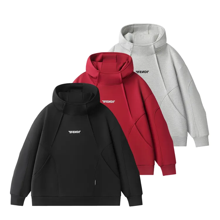 【旺银良衣】高克重加绒加厚结构甩帽卫衣舒适休闲冬季宽松男士上衣