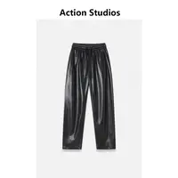 Action Studios弯刀直筒皮裤9322