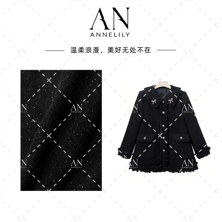 ANNELILY安琪琪【暮雪】冬季上新时尚休闲轻奢羽绒服外套AW2512026