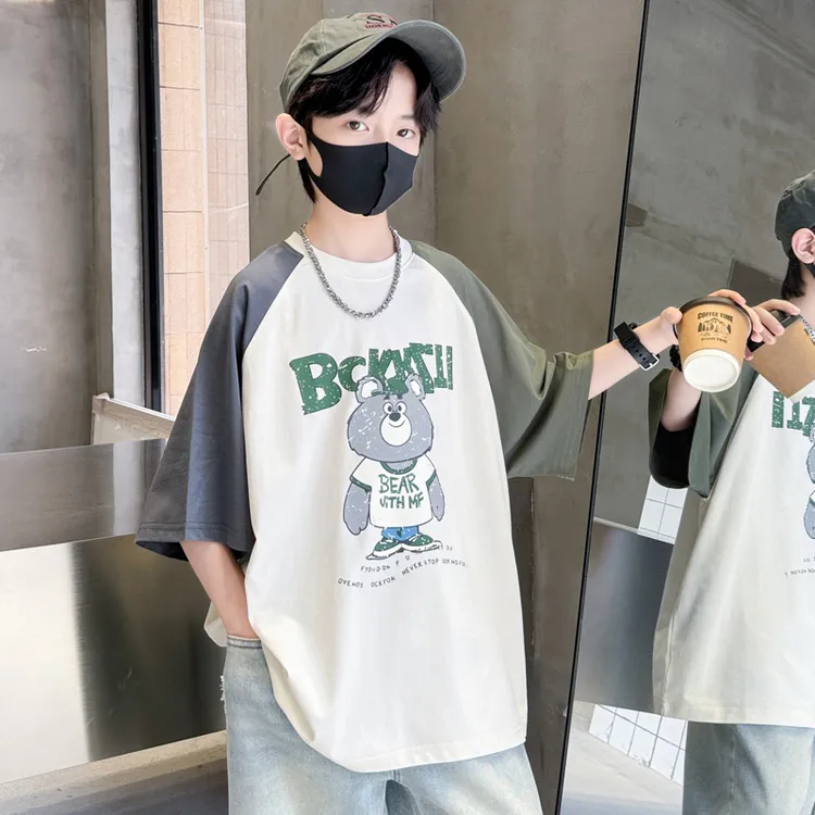 童装男童夏装t恤2025新款儿童夏季上衣中大童短袖夏款薄款男孩潮T