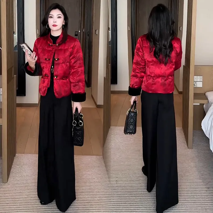 新中式女装外套2025新款今年流行时尚短款洋气质冬装加绒加厚上衣