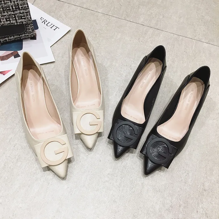 职业单鞋浅口气质女2025新款秋季百搭尖头百搭性感细跟高跟鞋黑色