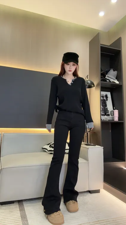 「彤彤」马蹄裤“筷子腿”原版加绒巨显瘦