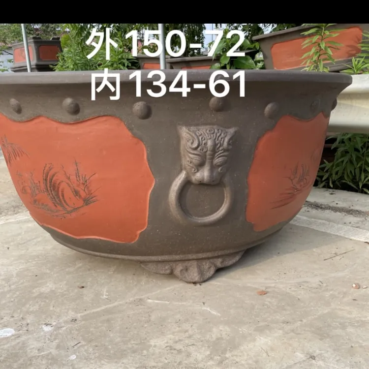 宜兴特产紫砂大花盆五针松树桩专用大口径适合庭院种植