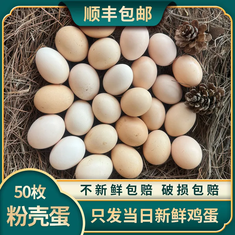 【顺丰京东】正宗农家散养土鸡蛋【精品大蛋】50枚4.5~5斤新鲜柴鸡蛋商品图