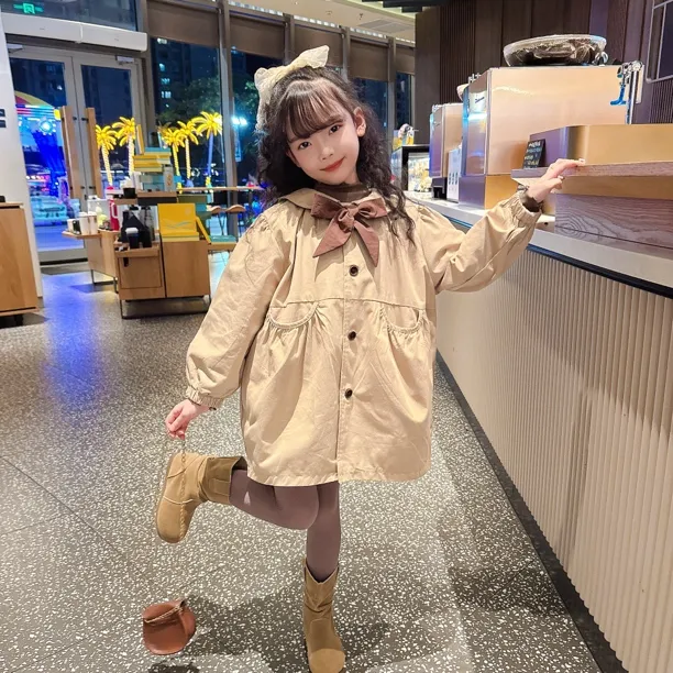 2025女童韩版秋款新品女宝宝秋季风衣外套百搭洋气女宝宝秋新品