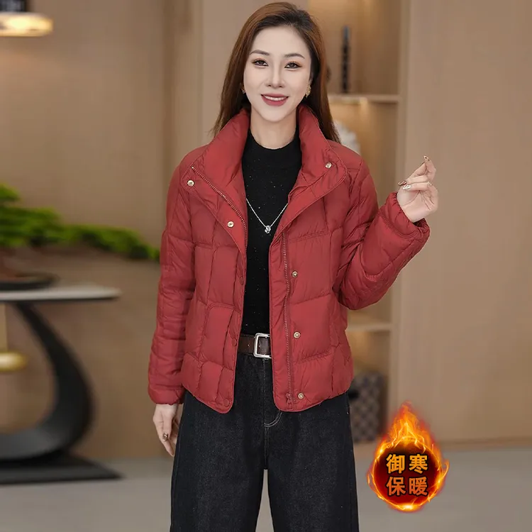时尚加厚保暖短款棉服女2025冬季新款简约高级感气质百搭显瘦外套