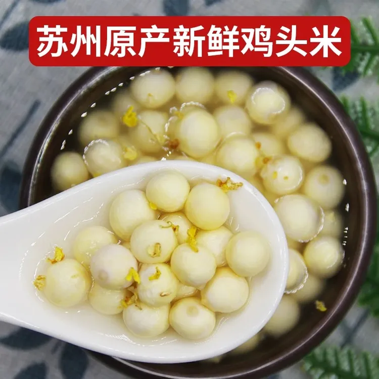 正宗手拨苏州鸡头米新鲜现摘芡实冷链发货Q弹软糯鸡头米芡实新鲜