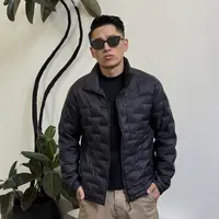 萨步萨步鸭子毛可二开 针织拼接新男士