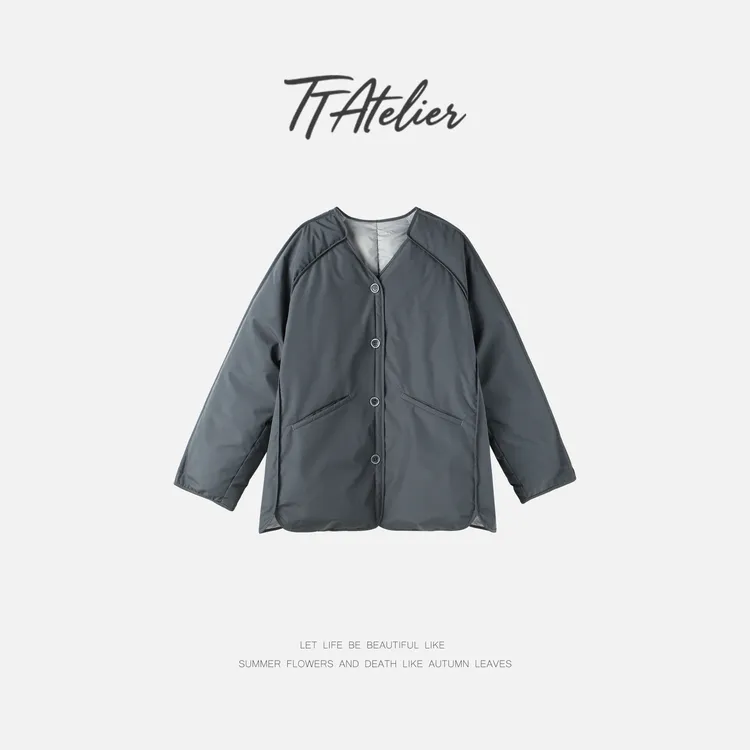 TT设计师【陨石皎月】极简风时尚休闲三合一白鹅绒羽绒服TT191569