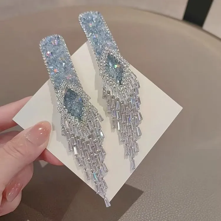 高级感精致闪钻流苏边夹侧边夹子头饰掰掰夹女网红轻奢碎发夹头饰