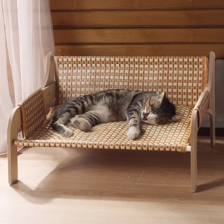 夏季猫窝四季通用凉席猫床吊床新型猫窝猫咪睡窝安全感夏天透气大