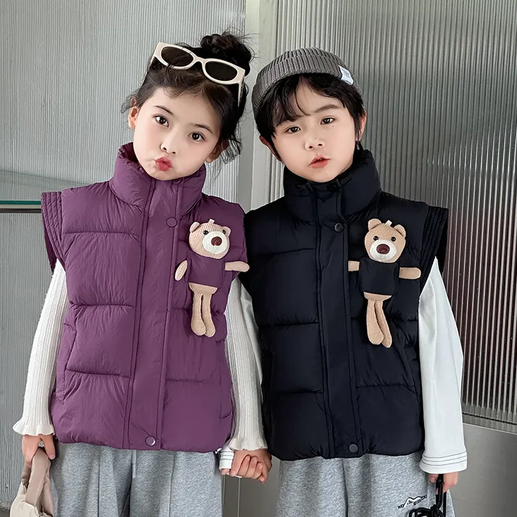 新款儿童棉马甲秋冬季男童女童中小童加厚外穿背心宝宝坎肩洋气潮